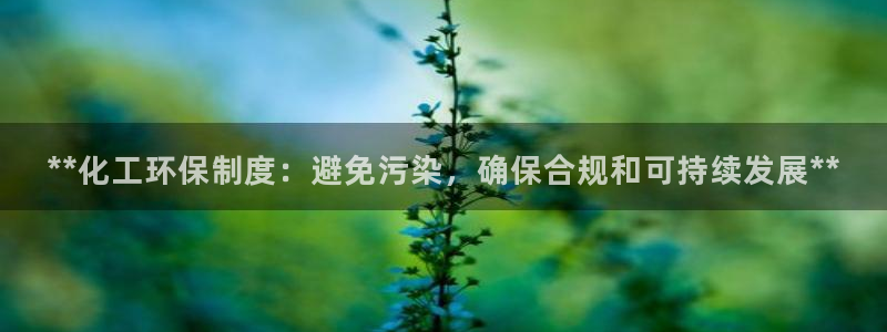 亿万先生007官网：**化工环保制度：避免污染，确保合规和可持续发展**