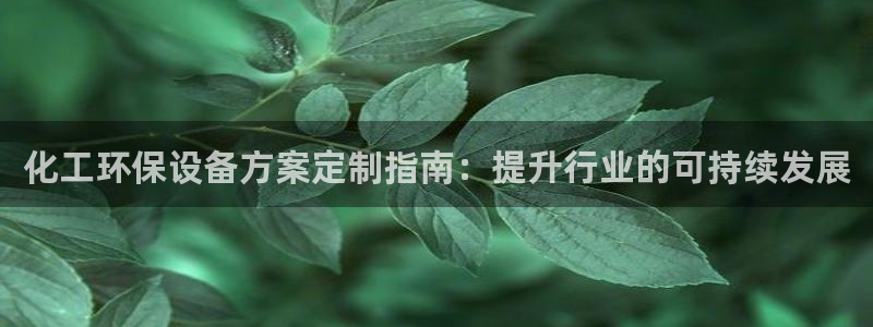 亿万国际平台是正规的吗安全吗：化工环保设备方案定制指南：提升行业的可持续发展