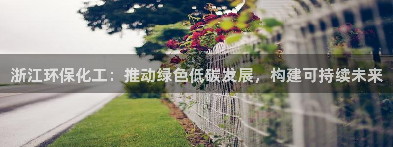 亿万28下载地址：浙江环保化工：推动绿色低碳发展，构建可持续未来
