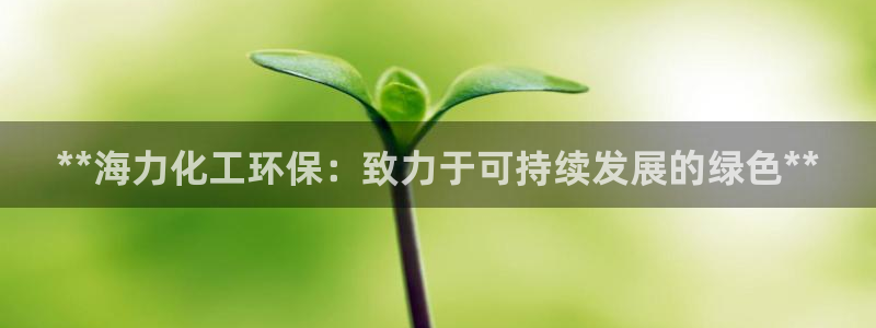 亿万先生网页版登录：**海力化工环保：致力于可持续发展的绿色**